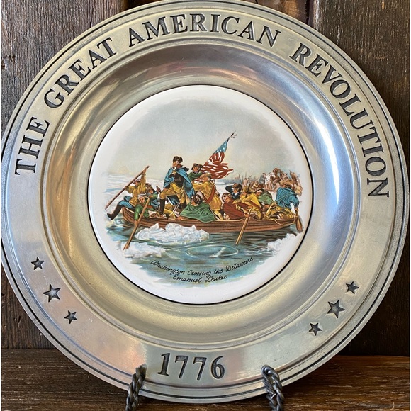 Set of 5 Collectible Pewter Plates - The Great American Revolution of 1776 - Picture 10 of 15